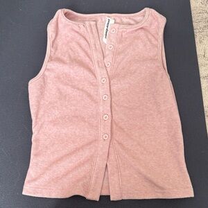 Missguided + Blush Sleeveless Button-Down Shirt
